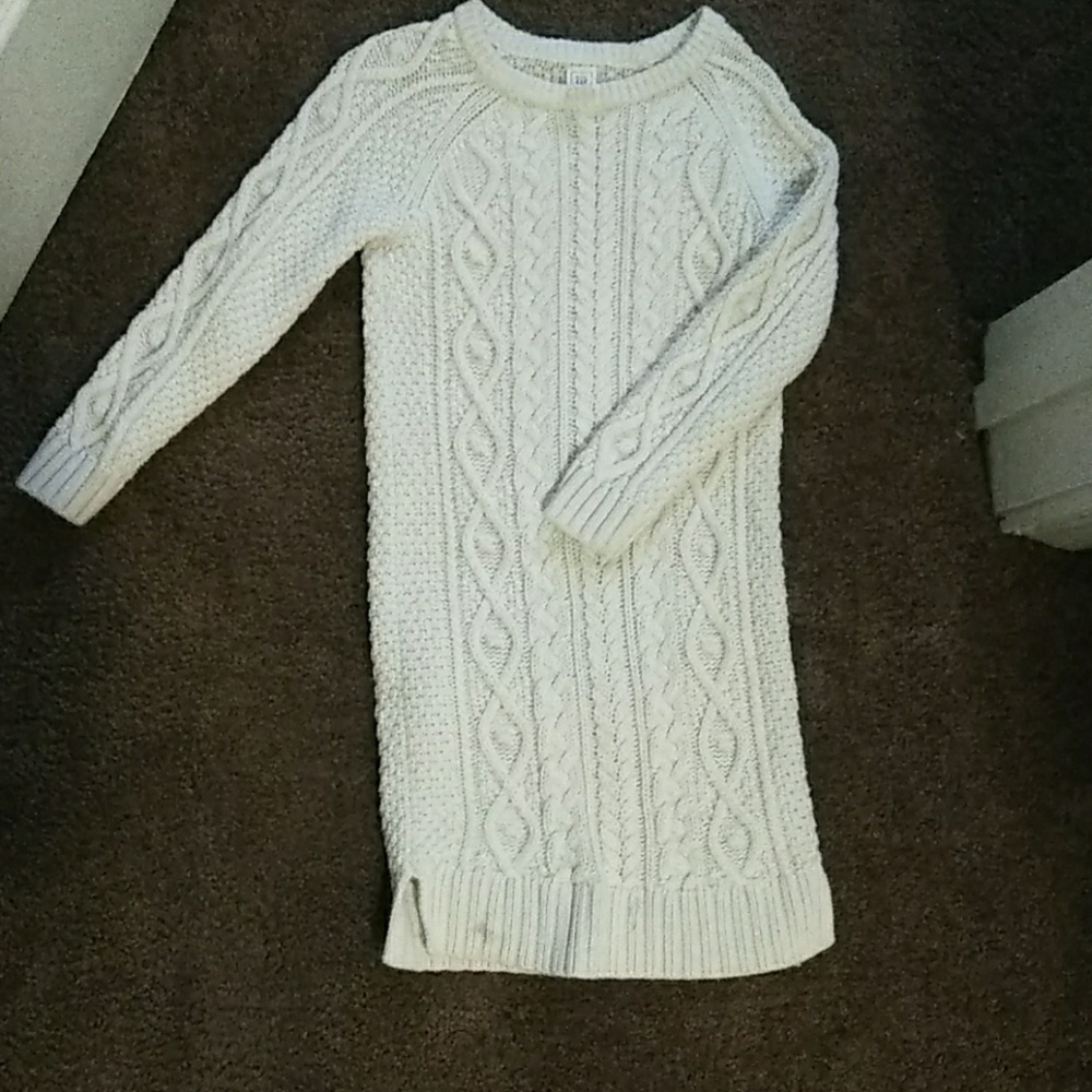 GAP Beige Cable Knit Toddler Dress!! Like NEW!